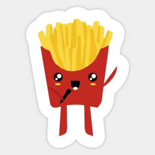 FRENCH FRIES SUPERSTAR SINGER Sticker